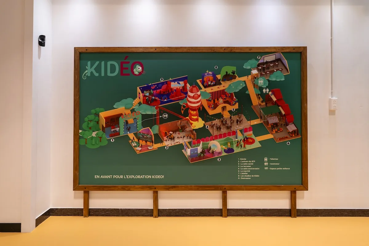 Plan du parc Kidéo - 5 univers